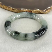 Type A Green Lavender with Dark Green Piao Hua Jadeite Bangle 44.77g Internal Diameter 52.1mm by 10.9 by 11.2mm (Slight Internal Lines) - Huangs Jadeite and Jewelry Pte Ltd