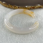 Natural White with Orange Piao Hua Agate Fox Bange Internal Dimeter 32.97g 11.6mm 54.5cm - Huangs Jadeite and Jewelry Pte Ltd