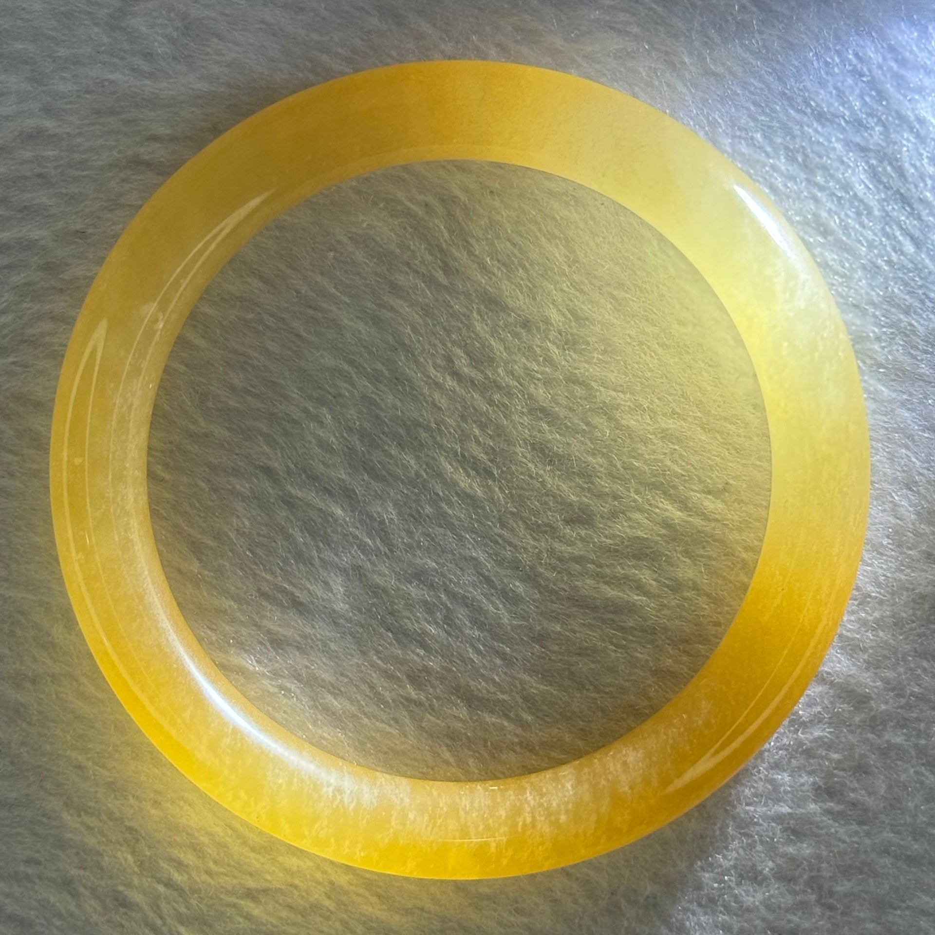 Transparent Orange to Yellow Quartzite Jade Bangle 天山玉手镯 Internal Diameter 57.3mm 38.10g 9.6 by 9.6mm - Huangs Jadeite and Jewelry Pte Ltd