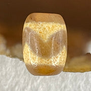 Natural Powerful Tibetan Old Oily Agate Tiger Tooth Daluo Dzi Bead Heavenly Master (Tian Zhu) 虎呀天诛 2.15g 14.1 by 10.2mm - Huangs Jadeite and Jewelry Pte Ltd