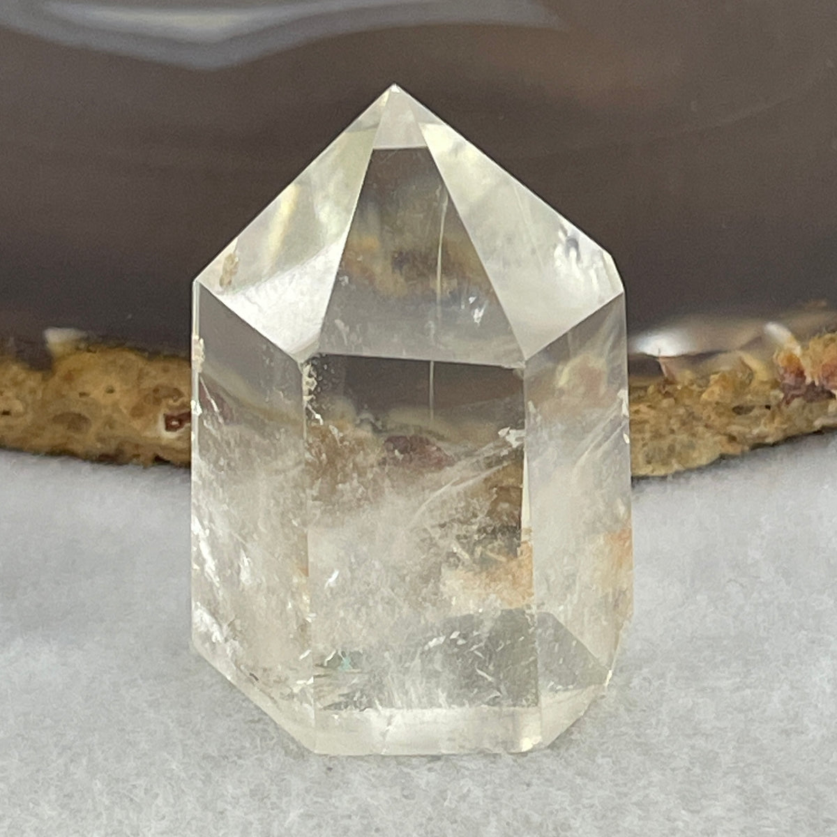 Good Grade Natural Clear Quartz Tower Display | (44.20g | 40.0 x 30.0 x 25.8mm | Healing Catalyst, "King of Crystals" Energy Focus & Space Purifier Tower, Feng Shui Energy Generator Catalyst)