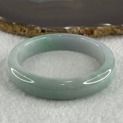 Certified Type A Natural Jelly Faint Green with Faint Lavender with Emerald Green Spot Jadeite Bangle 65.47g Inner Diameter 57.5mm 12.8 by 9.0mm (Very Very Slight Internal Line) - Huangs Jadeite and Jewelry Pte Ltd