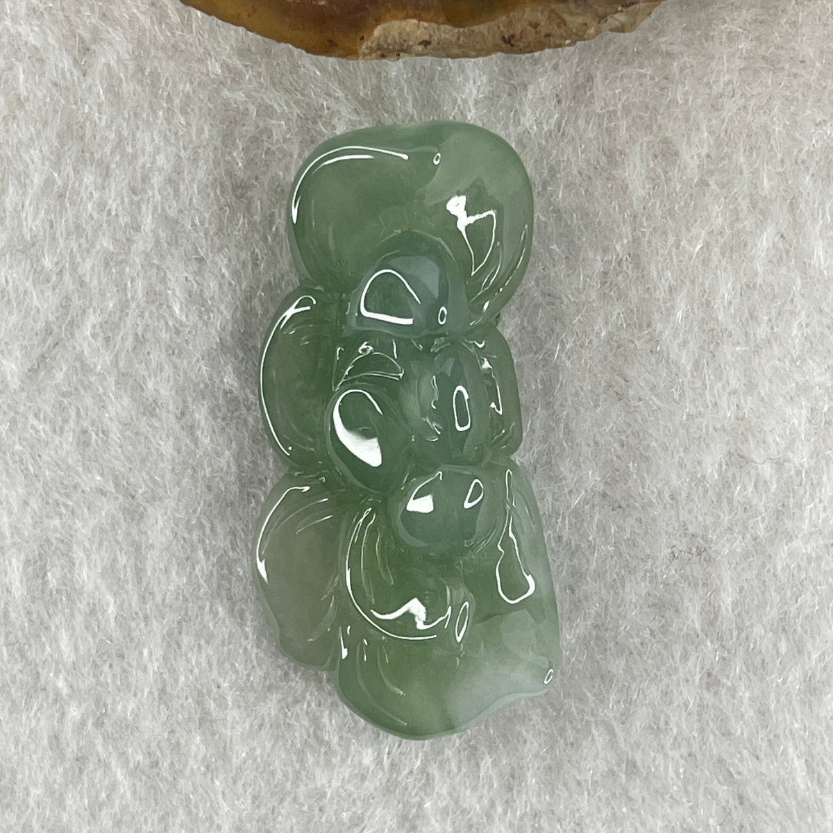 Natural Type A Semi-Icy Green Jadeite Lotus Flower Pendant | Bloom Purity, Renewal & Harmony Talisman (4.96g | 30.9 x 14.8 x 8.0mm) - Huangs Jadeite and Jewelry Pte Ltd