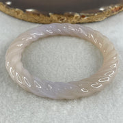 Natural Purple Flower Agate Bangle Set 77.78g Inner Diameter 55.7mm 9.6 by 10.5mm (Perfect) - Huangs Jadeite and Jewelry Pte Ltd