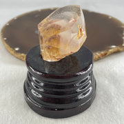 Natural Ferruginous Quartz Display with Wooden Stand 118.2g 62.8 by 60.4 by 737.mm - Huangs Jadeite and Jewelry Pte Ltd