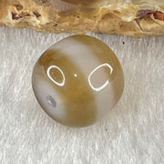 Natural Powerful Tibetan Old Oily Agate 1 Line Dzi Bead Heavenly Master (Tian Zhu) 1.94g 9.6 by 11.2mm - Huangs Jadeite and Jewelry Pte Ltd