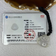 Type A Light Lavender Jadeite Milo Buddha Pendent 7.06g 25.4 by 28.3 by 3.0mm - Huangs Jadeite and Jewelry Pte Ltd