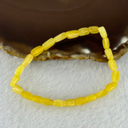 Natural Butterscotch Amber Beads Bracelet 2.29g 15.5cm 5.1mm 24pcs - Huangs Jadeite and Jewelry Pte Ltd