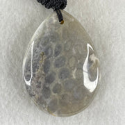 Natural Grey Brown White Coral Agate Pendant 23.97g 43.4 by 33.0 by 11.5mm - Huangs Jadeite and Jewelry Pte Ltd