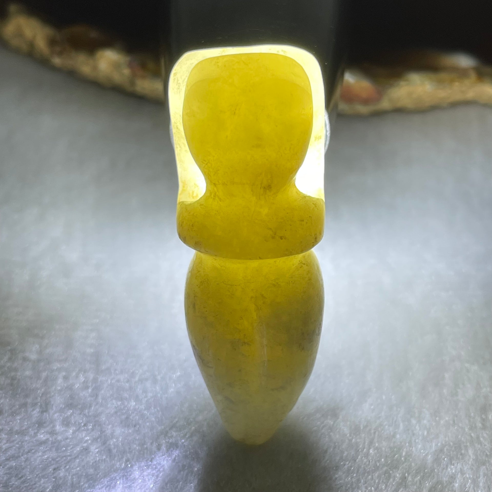 Natural White Nephrite Ancient Man Pendant 23.46g 47.6 by 17.6 by 18.5mm - Huangs Jadeite and Jewelry Pte Ltd