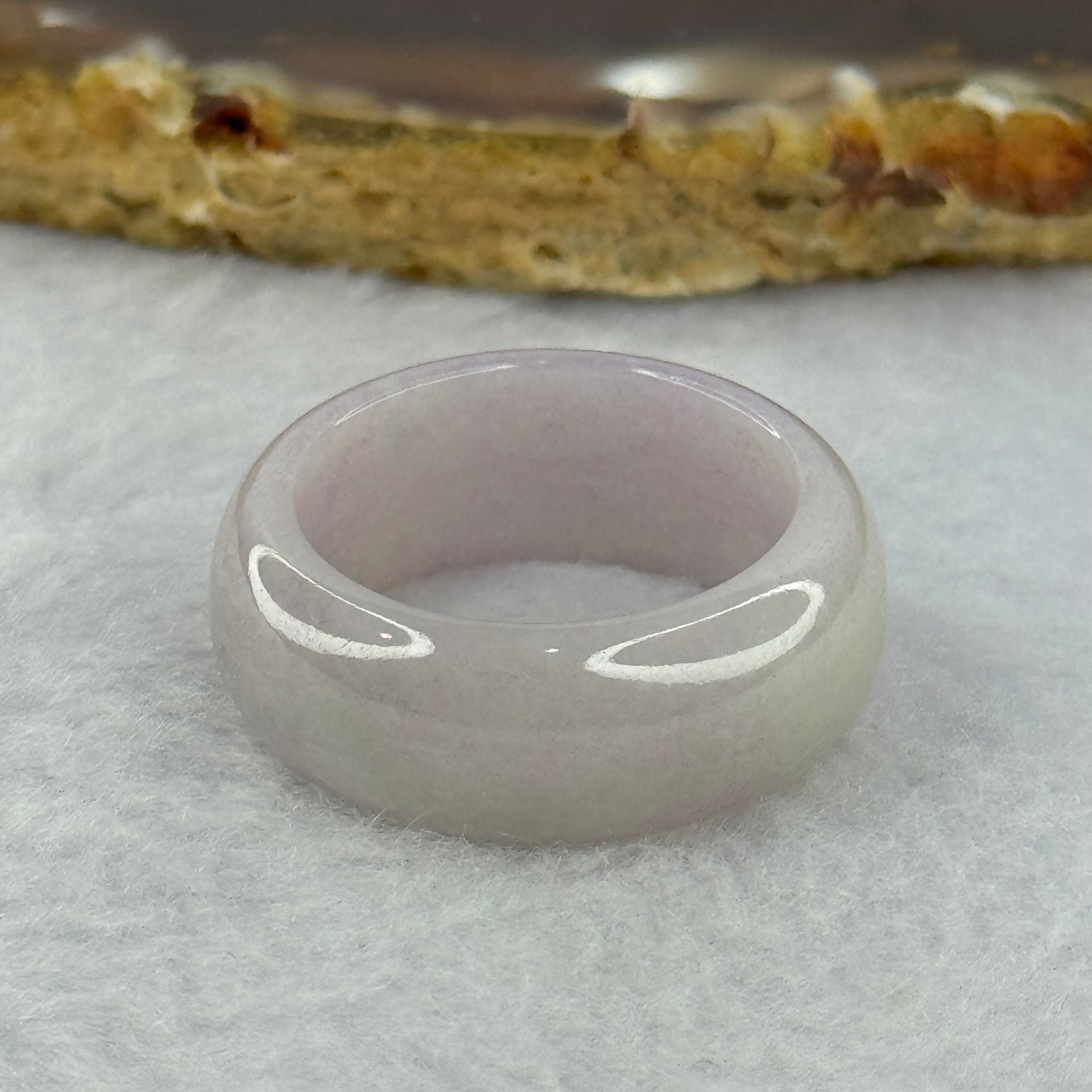 Type A Lavender Jadeite Ring 6.81g 10.1 by 3.7mm US9.5 HK21 - Huangs Jadeite and Jewelry Pte Ltd