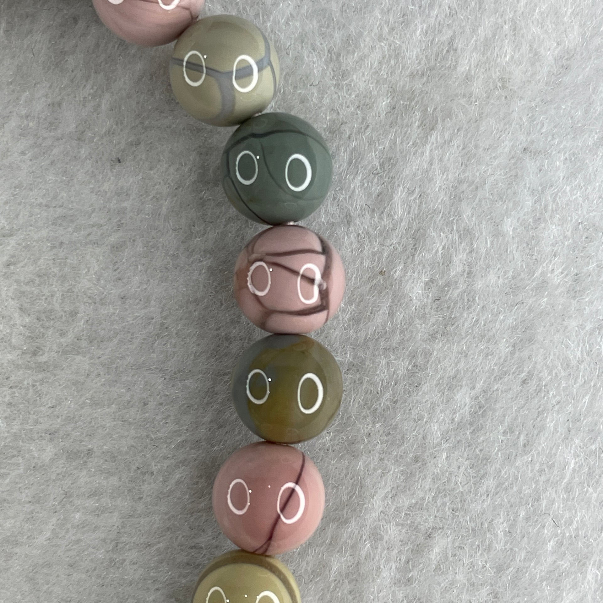 Natural Alashan Agate Pastels Pink Beads with Rabbit Charm Bracelet 17.28g 16cm 7.8mm 23Beads - Huangs Jadeite and Jewelry Pte Ltd