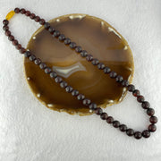 Natural Dark Red Medicine Amber Beads Necklace 天然红药琥珀项链  35.36g 56cm 9.0 - 12.0mm 56 Beads - Huangs Jadeite and Jewelry Pte Ltd