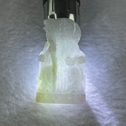 Type A Lavender Green Jadeite Tua Pek Kong 他伯公 Pendant 51.89g 54.3 by 31.5 by 16.2mm - Huangs Jadeite and Jewelry Pte Ltd