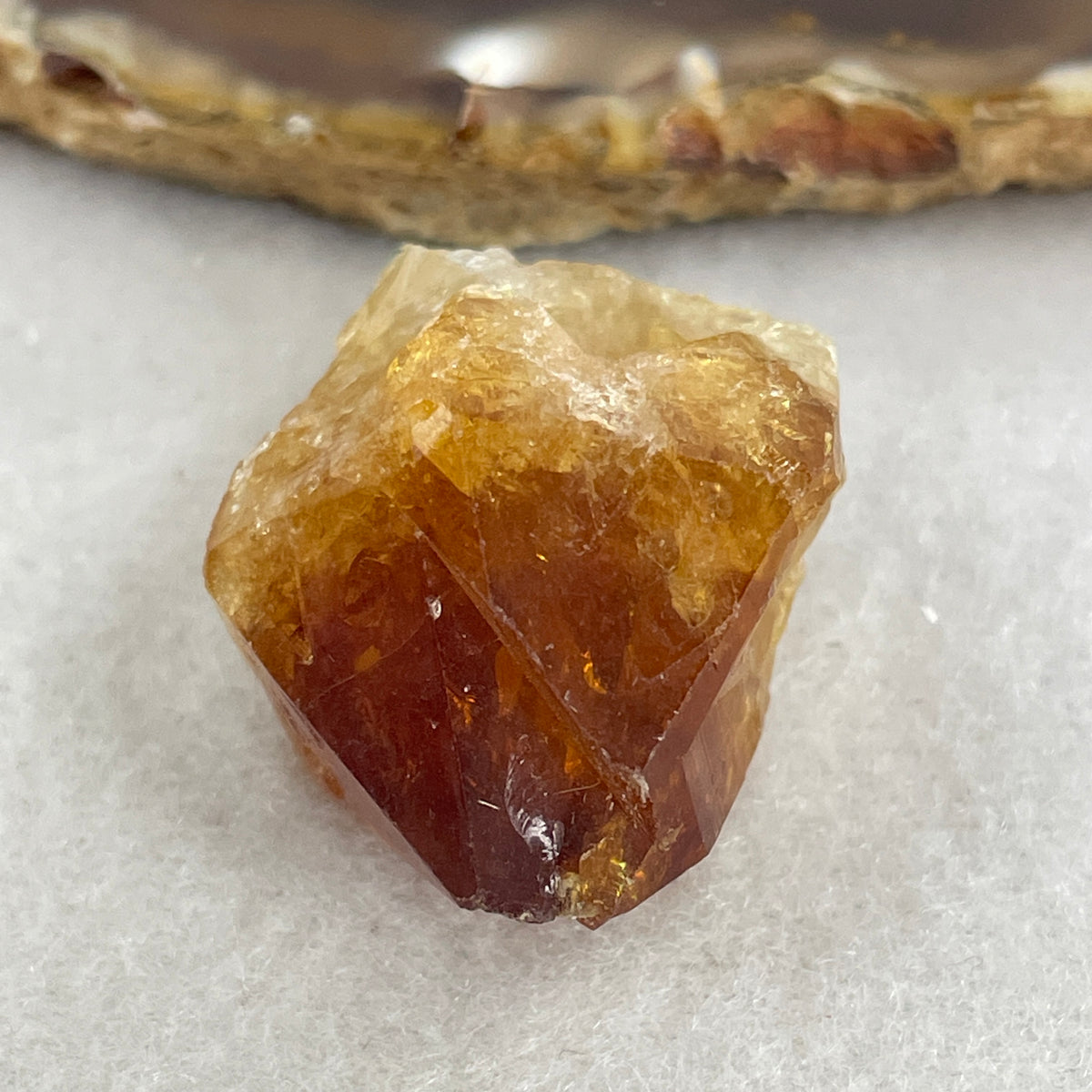 Natural Citrine Quartz Crystal Rough Mini Display | (17.40g | 35.8 x 25.7 x 22.0mm | Abundance Catalyst, "Merchant's Stone of Wealth" Executive Prosperity Focus, Feng Shui Financial Magnet & Vitality Anchor)