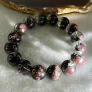 Good Grade Natural Red Phantom Quartz Beads Bracelet 50.15g 17cm 13.4mm 16 Beads - Huangs Jadeite and Jewelry Pte Ltd