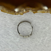 Moissanite in 925 Sliver Ring (Adjustable Size) S925银莫桑石戒指 1.24g 2.4 by 1.1mm - Huangs Jadeite and Jewelry Pte Ltd