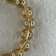 Man Made Clear Yellow Beads Bracelet 23.88g 13.5cm 10.2mm 19Beads - Huangs Jadeite and Jewelry Pte Ltd