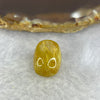 Good Grade Natural Golden Rutilated Quartz Crystal Lulu Tong Barrel 天然金顺发晶水晶露露通桶 
3.31g 13.5 by 11.9mm - Huangs Jadeite and Jewelry Pte Ltd