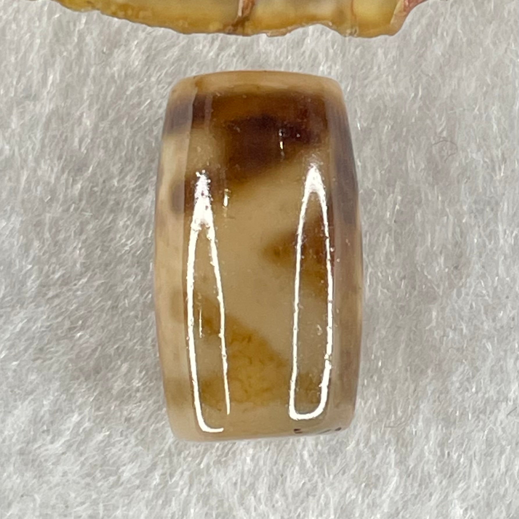 Natural Powerful Tibetan Old Oily Agate Patina Guiren Tairen Human Dzi Bead Totem Amulet Heavenly Master (Tian Zhu) 贵人天诛 4.73g 20.1 by 11.6mm - Huangs Jadeite and Jewelry Pte Ltd
