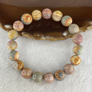 Certified Natural Alashan Agate Pink Beads Bracelet 30.49g 16.5cm 11.1mm 19Beads - Huangs Jadeite and Jewelry Pte Ltd