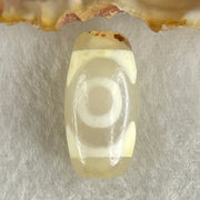 Natural Powerful Tibetan Old Oily Agate 3 Eyes Dzi Bead Heavenly Master (Tian Zhu) 三眼天诛 3.10g 19.9 by 10.4mm - Huangs Jadeite and Jewelry Pte Ltd