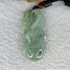 Type A Semi Icy Light Green with Blueish Green and Yellow Piao Hua Jadeite Eagle Pendent 25.83g 52.2 by 25.0 by 9.7 mm - Huangs Jadeite and Jewelry Pte Ltd