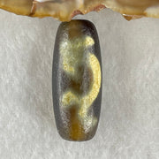 Natural Powerful Tibetan Old Oily Agate Green Tara Dzi Bead Heavenly Master (Tian Zhu) 绿度母天珠 5.76g 27.8 by 11.6mm - Huangs Jadeite and Jewelry Pte Ltd