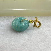 Natural Amazonite Charm Pendent 2.77g 14.6 by 8.0mm - Huangs Jadeite and Jewelry Pte Ltd