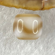 Natural Powerful Tibetan Old Oily Agate Tiger Tooth Daluo Dzi Bead Heavenly Master (Tian Zhu) 1.95g 9.7 by 11.0mm - Huangs Jadeite and Jewelry Pte Ltd