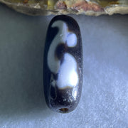 Natural Powerful Tibetan Old Oily Agate Green Tara Dzi Bead Heavenly Master (Tian Zhu) 绿度母天珠 4.50g 28.5 by 10.4mm - Huangs Jadeite and Jewelry Pte Ltd