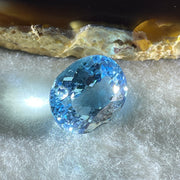 Natural Sky Blue Topaz Oval Shape 15.60ct 16.1 by 13.0 by 9.1mm - Huangs Jadeite and Jewelry Pte Ltd