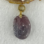 Very Very Good Natural Tourmaline Crystal Ruyi with Monkey Pendant 9.12g 29.6 b 21.4 by 7.6mm - Huangs Jadeite and Jewelry Pte Ltd