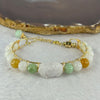 Type A Mixed Color Jadeite Beads Bracelet with Pixiu in 14KGF Bracelet 21.31g 19.6 by 12.2 by 5.7mm, 8.2mm 15 Beads - Huangs Jadeite and Jewelry Pte Ltd