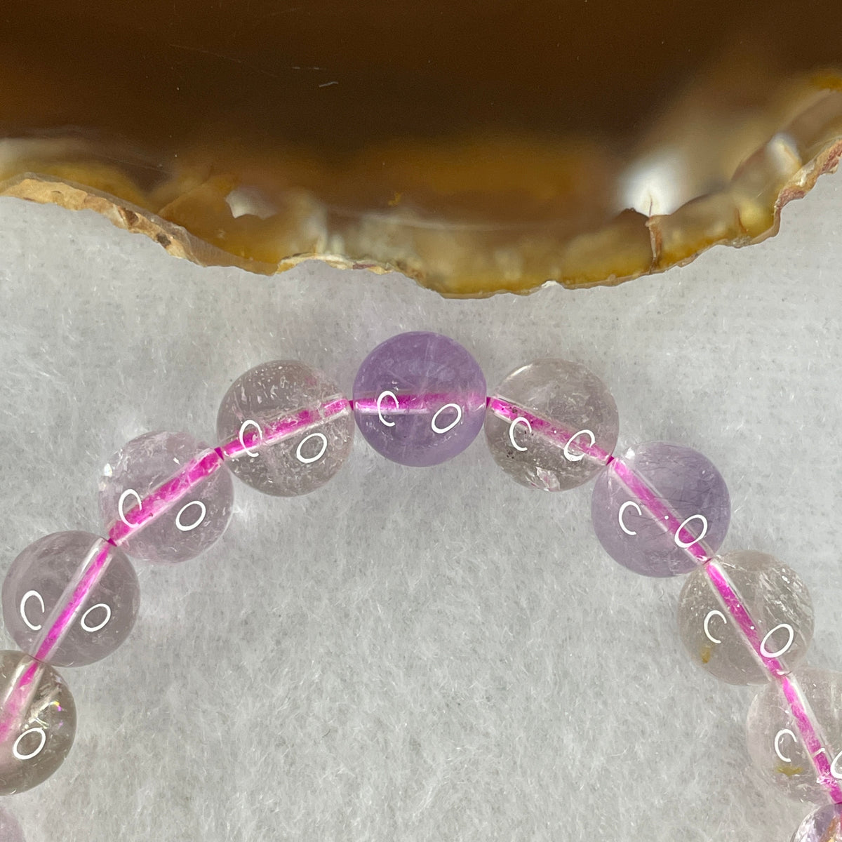Certified Entry-Grade Natural Super 7 Crystal Beads Bracelet | Bold Mid-to-Large Showcase Strand | Authentic Sacred Seven Multi-Mineral Inclusions Quartz Spiritual Catalyst & Auric Shield Bracelet (23.52g | 16.5cm Length | 9.3mm | 22 Beads)