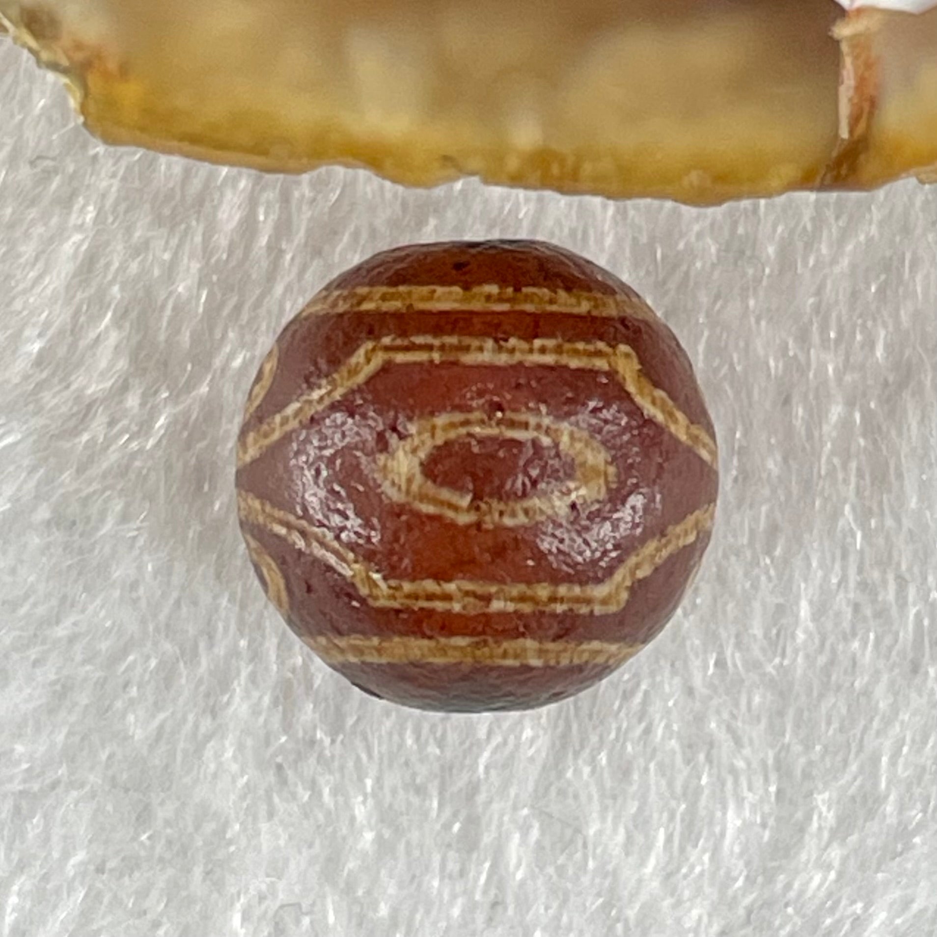 Natural Powerful Tibetan Old Oily Agate 6 Eyes Dzi Bead Heavenly Master (Tian Zhu) 六眼天诛 1.44g 10.0 by 10.4mm - Huangs Jadeite and Jewelry Pte Ltd