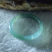 Natural Type A Semi Icy Blueish Green Jadeite Ring 1.25g 3.4 by 2.4mm US7.3 HK16 (Perfect) - Huangs Jadeite and Jewelry Pte Ltd