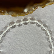 Natural Clear Quartz Bracelet 天然白水晶手链 18.58g 16.5cm 8.4mm 24 Beads - Huangs Jadeite and Jewelry Pte Ltd