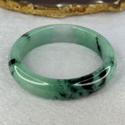 Type A Bright Green with Lavender Patch and Moss Green Piao Hua Jadeite Bangle Internal Diameter 55.1mm 61.38g 14.1 by 8.8mm - Huangs Jadeite and Jewelry Pte Ltd