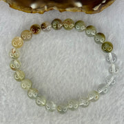 Natural Blue Rabbit Hair Rutilated Quartz Beads Bracelet 22.20g 18cm 8.8mm 26 Beads - Huangs Jadeite and Jewelry Pte Ltd