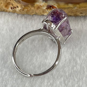 Natural Super 7 in S925 Sliver Ring (Adjustable Size) 4.25g 17.2 by 10.6 by 7.8mm - Huangs Jadeite and Jewelry Pte Ltd