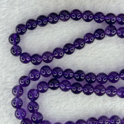 Good Grade Natural Amethyst Necklace 40.57g 52cm 7.5mm 78 Beads - Huangs Jadeite and Jewelry Pte Ltd