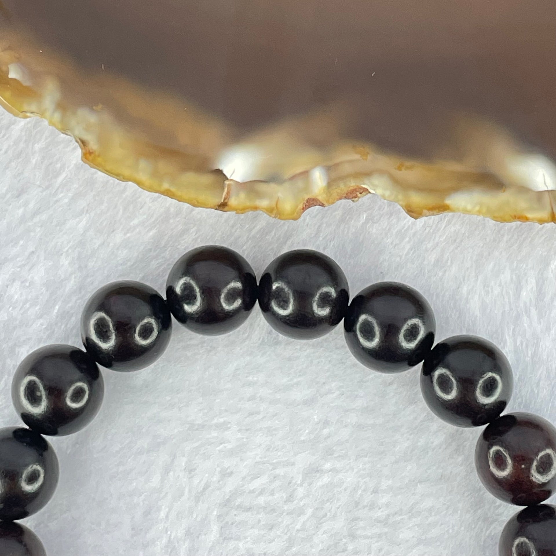 Natural Zitan Wood Beads with Turquoise Bracelet 15.30g 17cm 10.3mm 19 Beads - Huangs Jadeite and Jewelry Pte Ltd