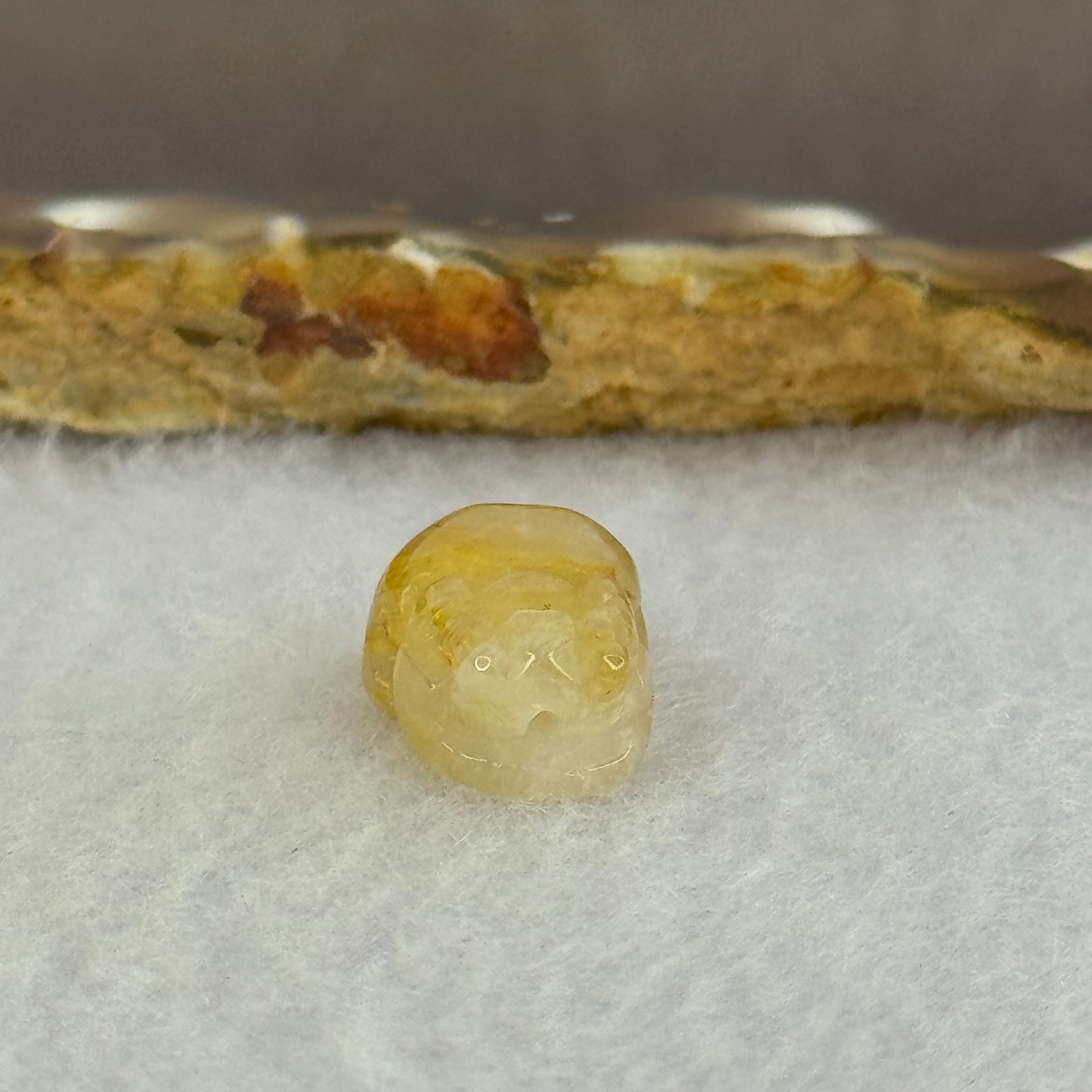 Natural Golden Rutilated Pixiu Charm 2.61g 18.0 by 11.8 by 7.8mm - Huangs Jadeite and Jewelry Pte Ltd