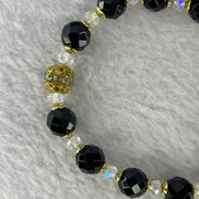 Black Agate Onyx with Selenite Bracelet 13.12g 8.0 mm 10 Beads - Huangs Jadeite and Jewelry Pte Ltd