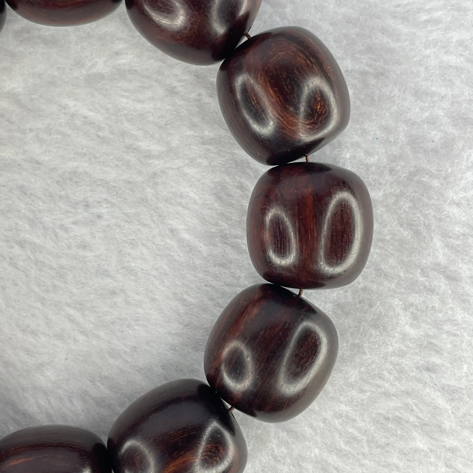 Natural India Zitan Sandalwood 小叶字檀木 Beads Bracelet Sinking Type 43.18g 17.8 mm 12 Beads - Huangs Jadeite and Jewelry Pte Ltd