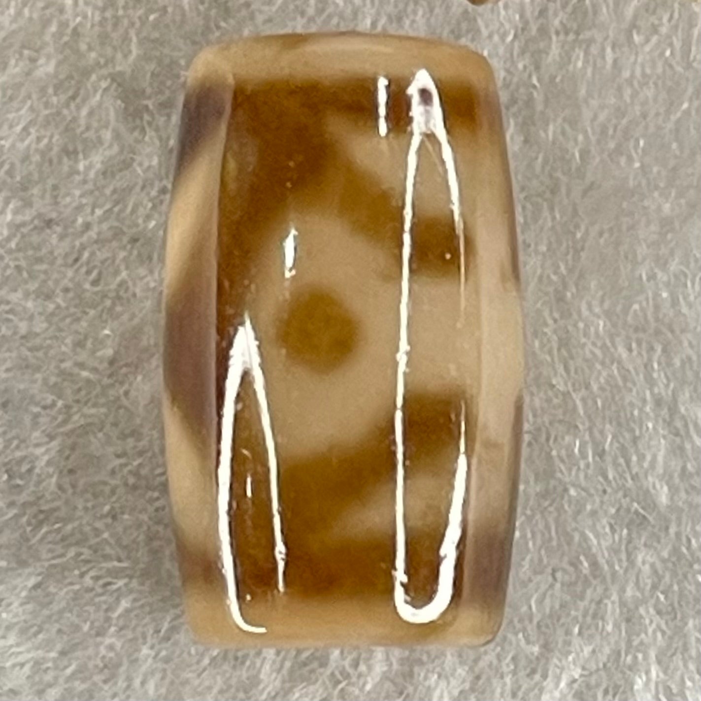 Natural Powerful Tibetan Old Oily Agate Patina Guiren Tairen Human Dzi Bead Totem Amulet Heavenly Master (Tian Zhu) 贵人天诛 4.84g 19.9 by 11.8mm - Huangs Jadeite and Jewelry Pte Ltd