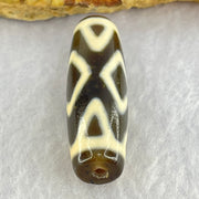 Natural Powerful Tibetan Old Oily Agate 3-Eye Vajra Dzi Bead Heavenly Master (Tian Zhu) 三眼天珠 8.73g 37.0 by 12.2mm - Huangs Jadeite and Jewelry Pte Ltd