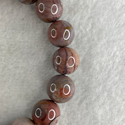 Natural Alashan Agate Greyish Pink Beads with Rat Charm Bracelet 39.00g 16.5cm 11.8mm 16Beads - Huangs Jadeite and Jewelry Pte Ltd