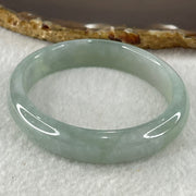 Type A Jelly Light Blueish Green Faint Lavender Jadeite Oval Bangle 36.71g Internal Diameter 54.4mm 11.8 by 6.7mm (Close to Perfect) - Huangs Jadeite and Jewelry Pte Ltd